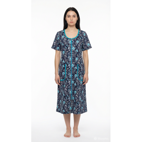 Халат на блискавці з рукавом (реактив)